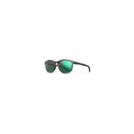 WileyX Bravo Gloss Tortoise/Gloss Black CAPTIVATE™ Polarized Green Mirror